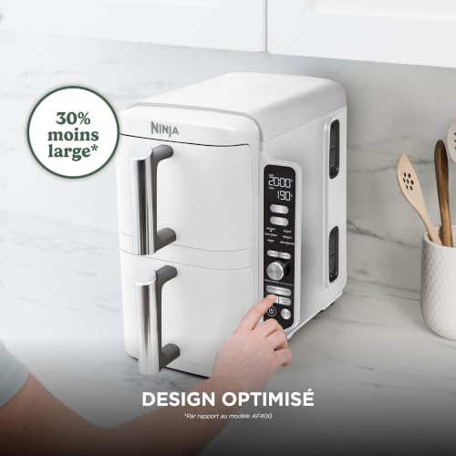 Thumbnail 2 de Ninja Double Stack XL Air Fryer: Friteuse sans huile verticale 9,5 L, blanc