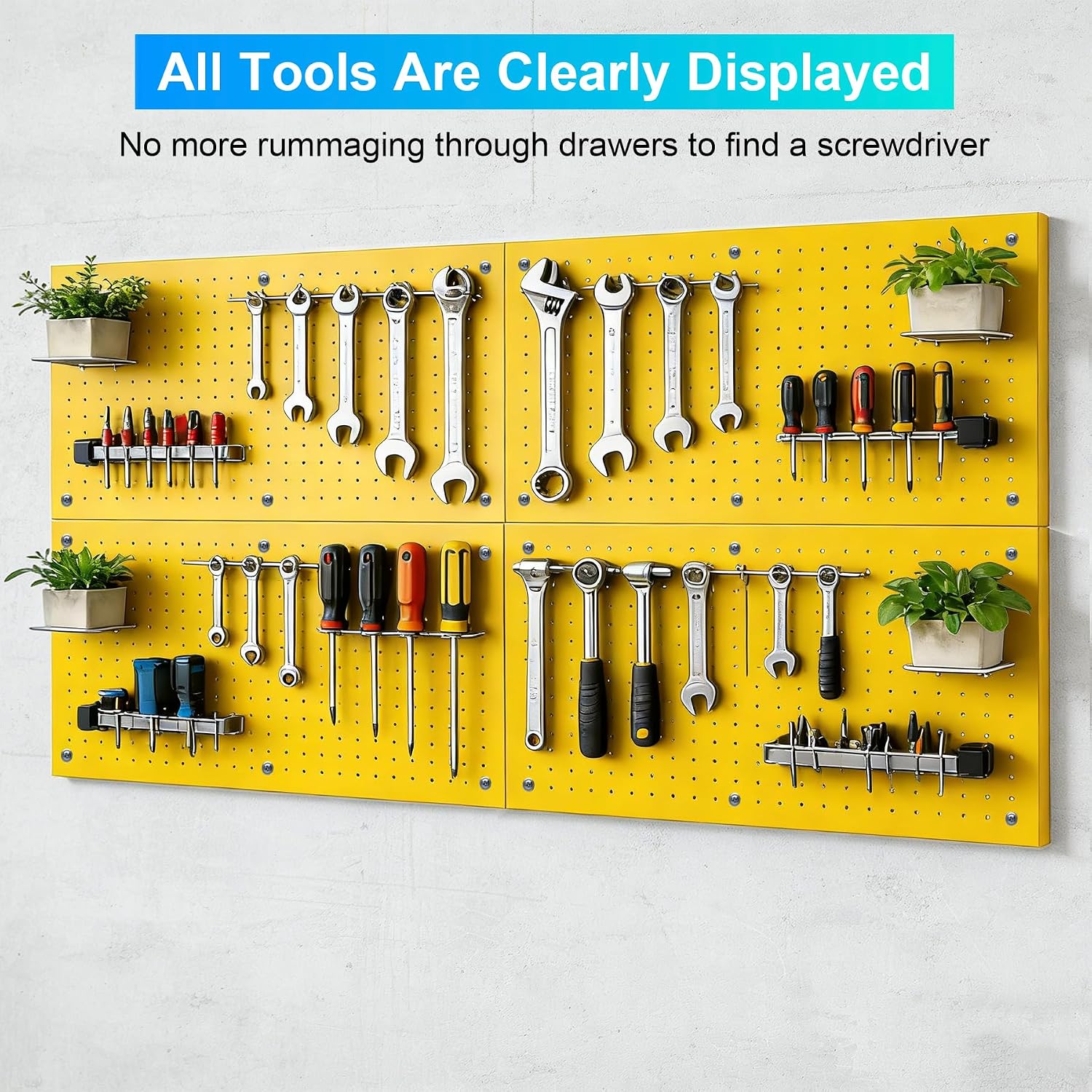 Thumbnail 6 de Cityeagle Metal Pegboard Panels, 4-Pack