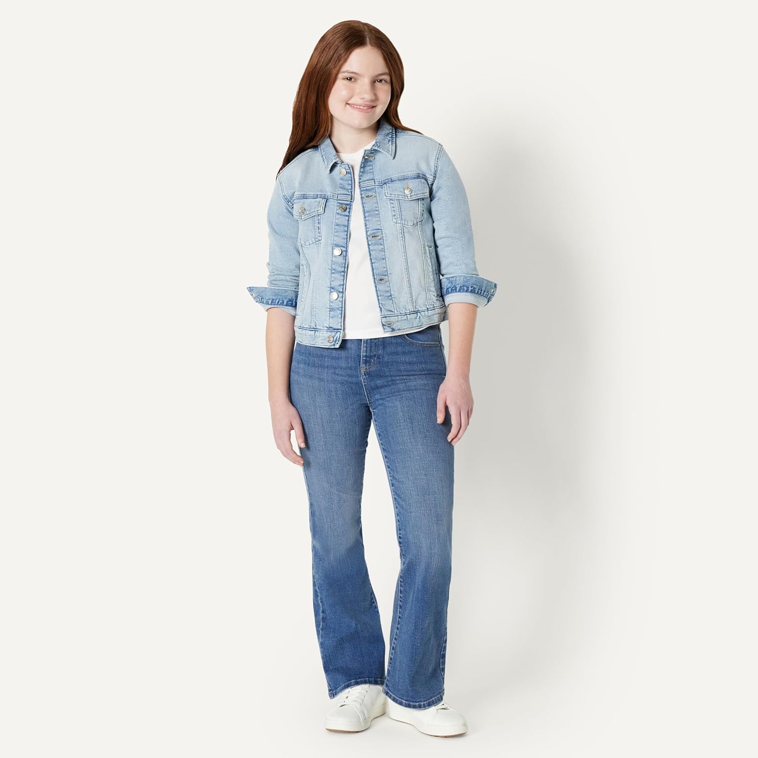 Thumbnail 5 de Amazon Essentials Girls' High Stretch High-Rise Flare Jeans