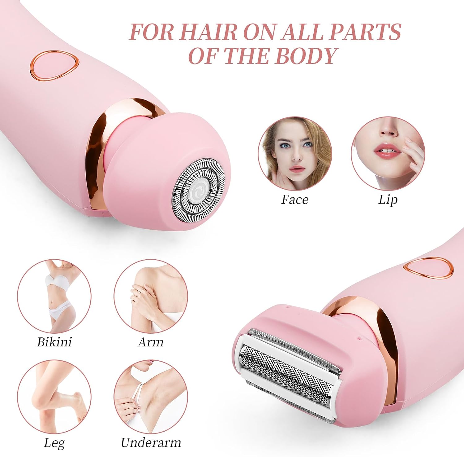 Detalle 2 de yusvwkj Lady Shaver for Women 2 in 1 electric razor 🪪