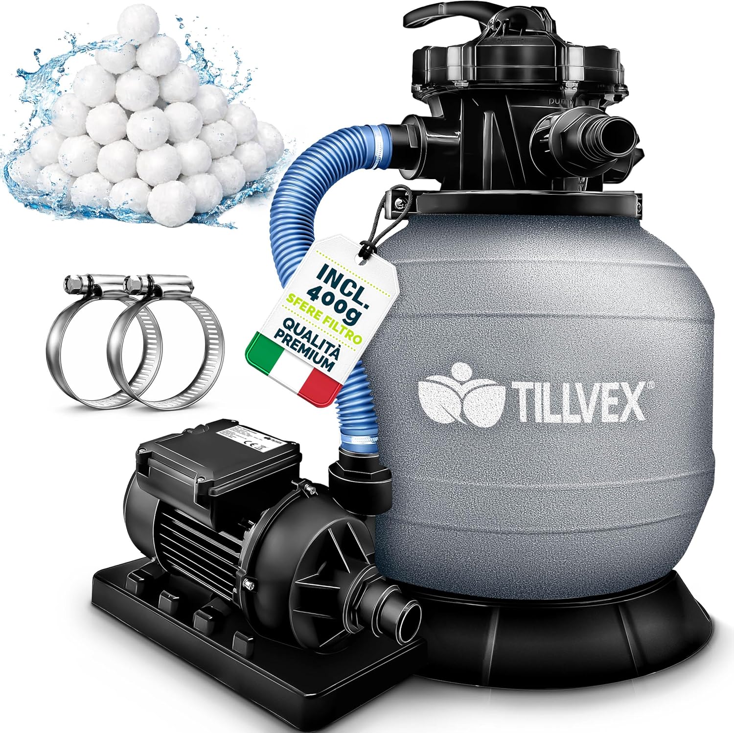 Tillvex Pompa Filtro Piscina 7900 L/h