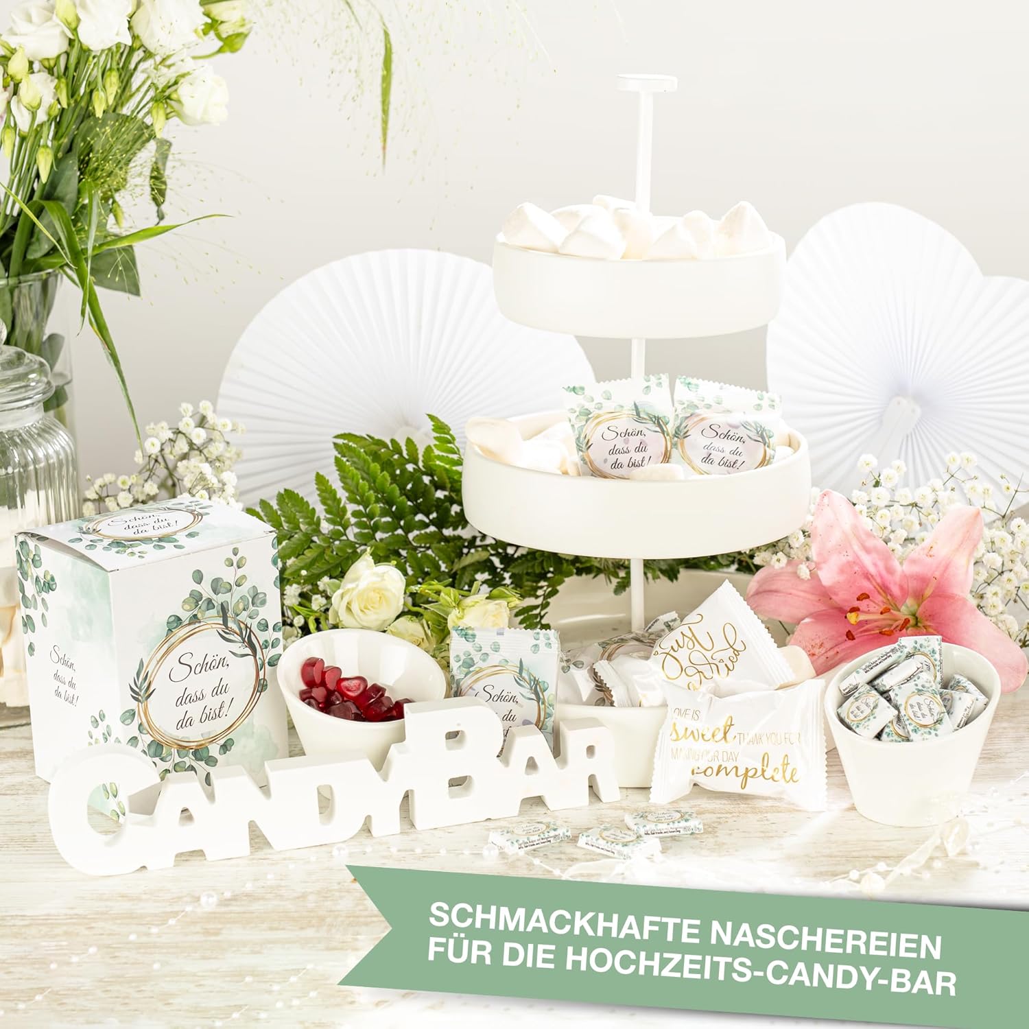 Thumbnail 6 de FOOD crew Fruchtgummi Herzen „Schön, dass du da bist“ als Hochzeits-Gastgeschenk (25 x 10 g)