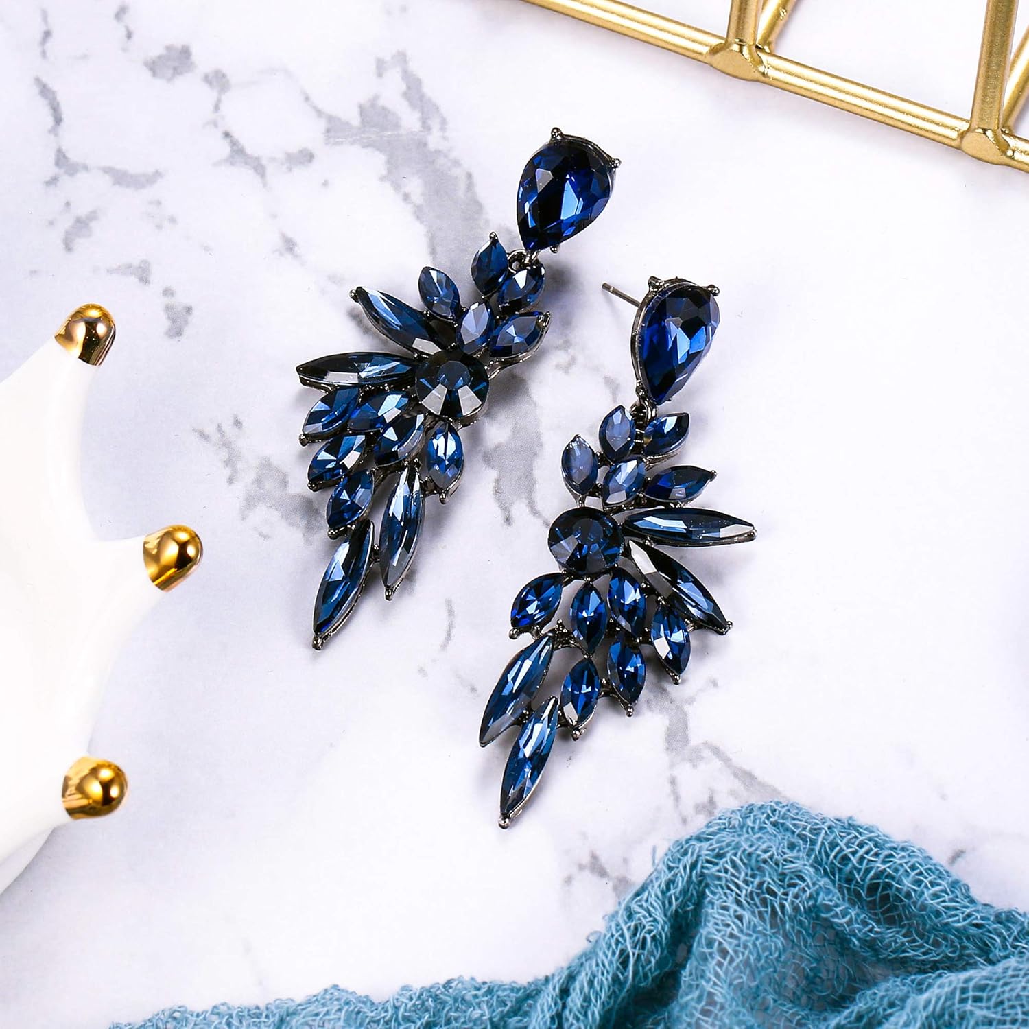 Thumbnail 3 de Boucles d’oreilles Clearine pendant aile en cristal et strass pour femme