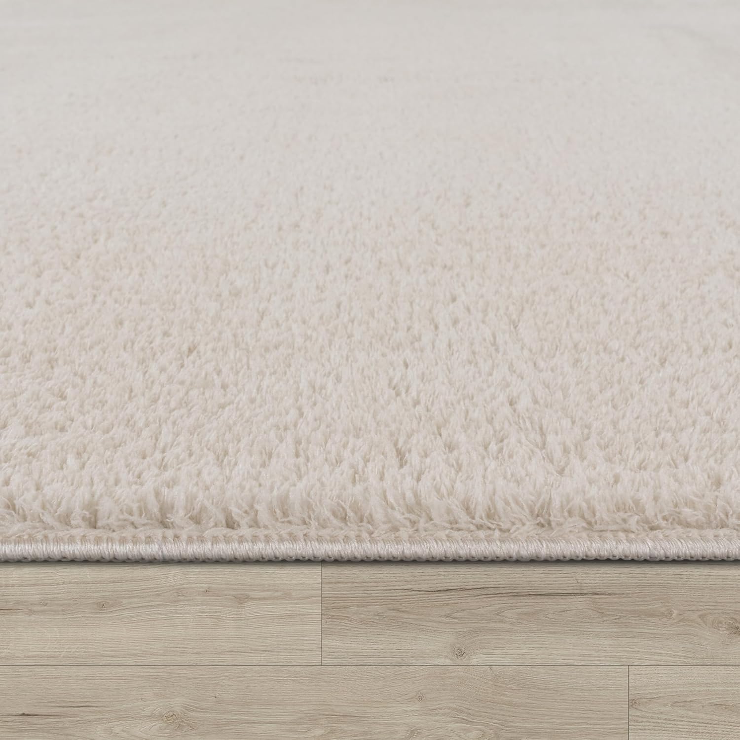 Thumbnail 2 de Paco Home Moderner Wohnzimmer-Teppich Kurzflor (80 x 300 cm), waschbar – Creme 4
