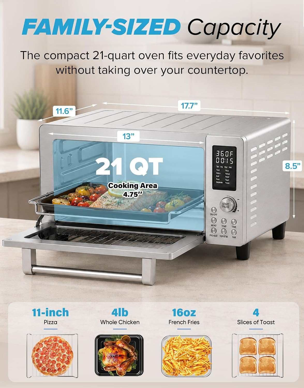 Thumbnail 6 de Nuwave Bravo Air Fryer Oven, 21-Qt
