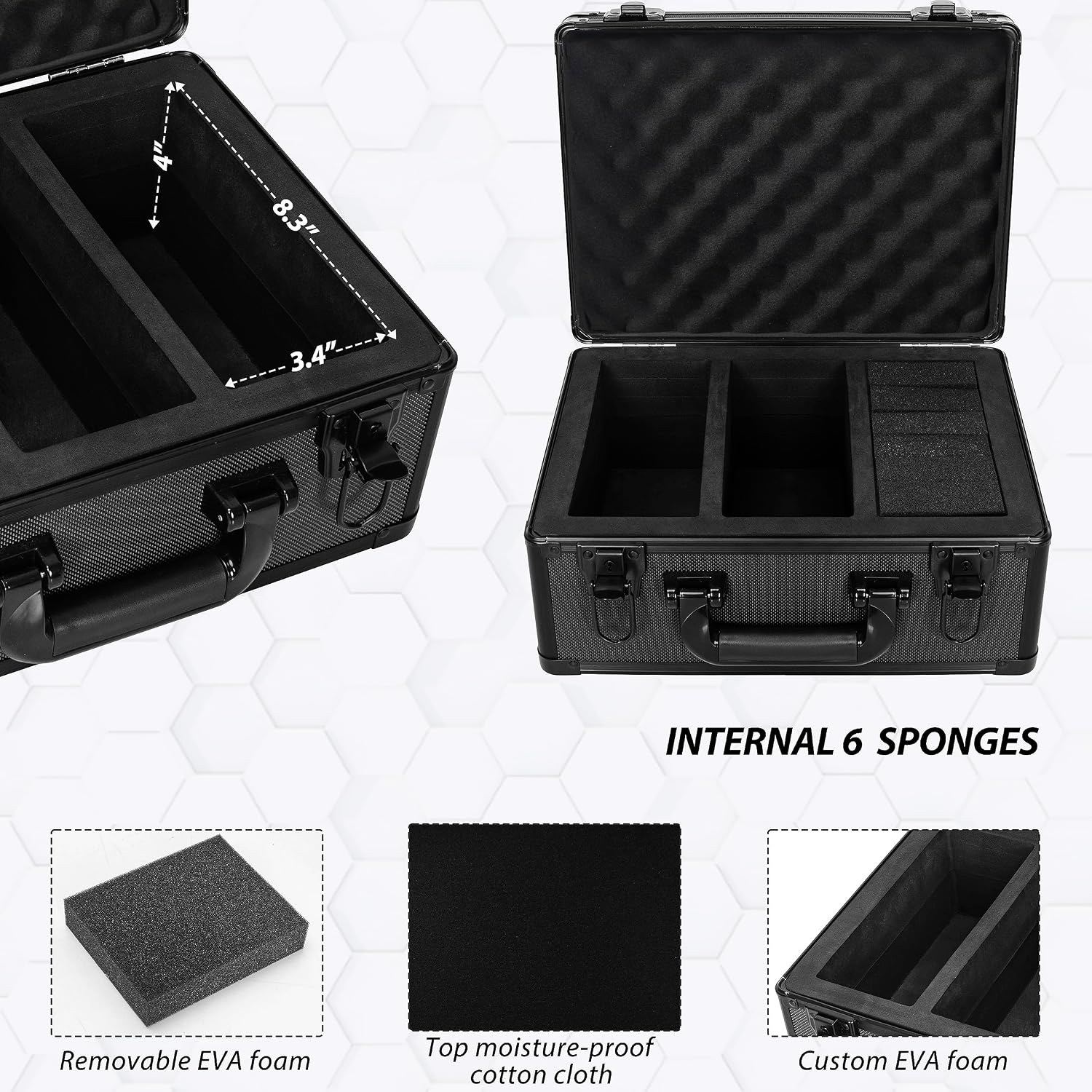 Thumbnail 3 de OUUTMEE Graded Card Case - Aluminum Alloy Storage Box for 100 Card Slabs (PSA, CSG, BGS)