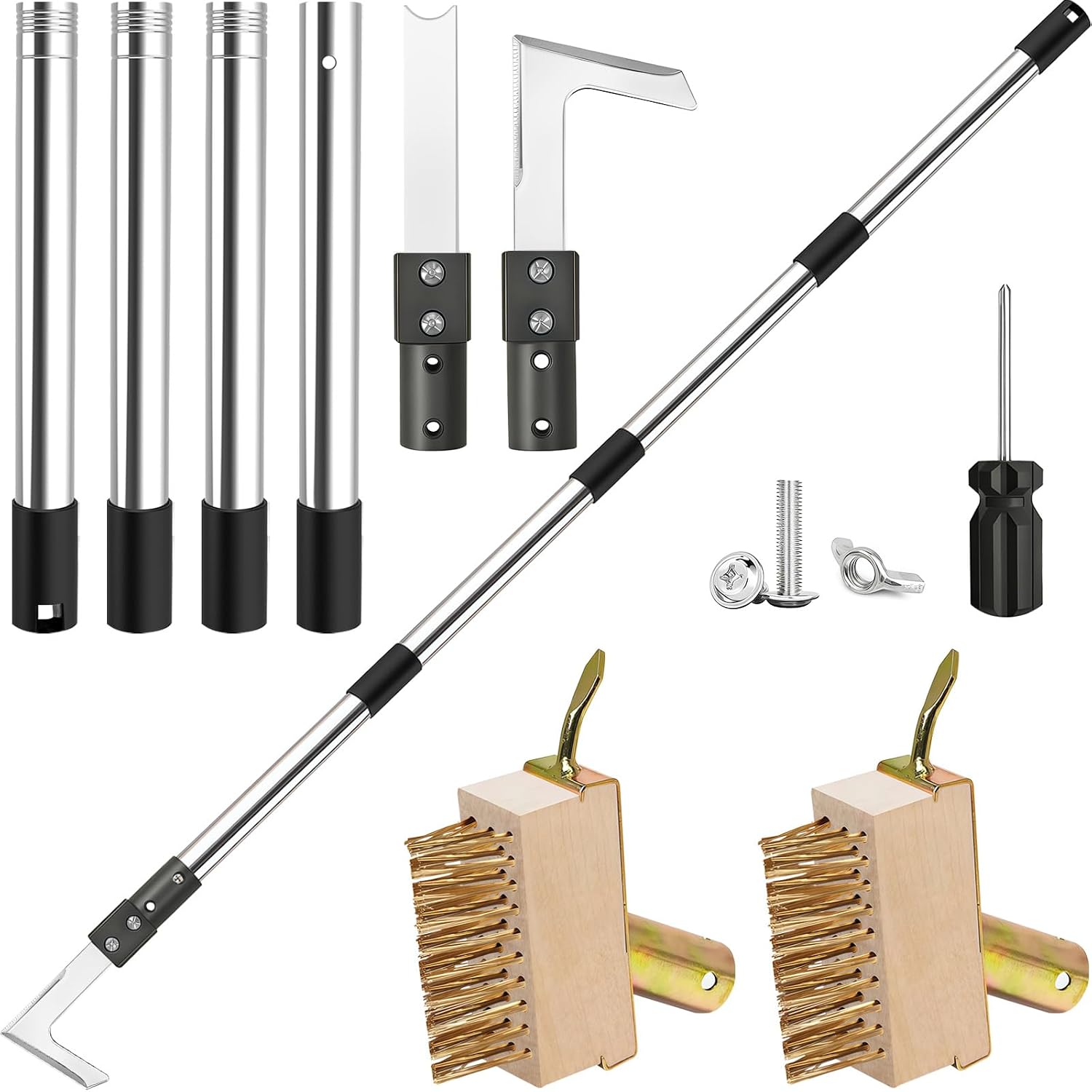 Patio Weed Remover Tool: 160 cm Long-Handled 3-in-1 Weeder Set