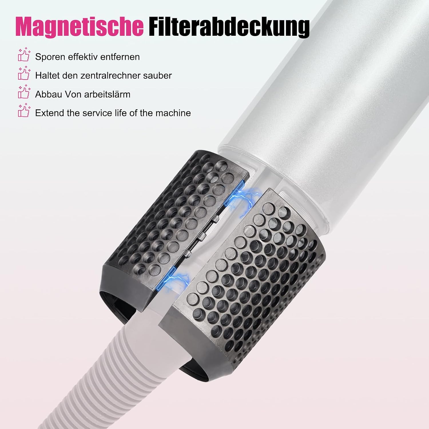 Detalle de Filterabdeckung Ersatz für Dyson HS01 HS05 – Außenfilter/Magnetfilter