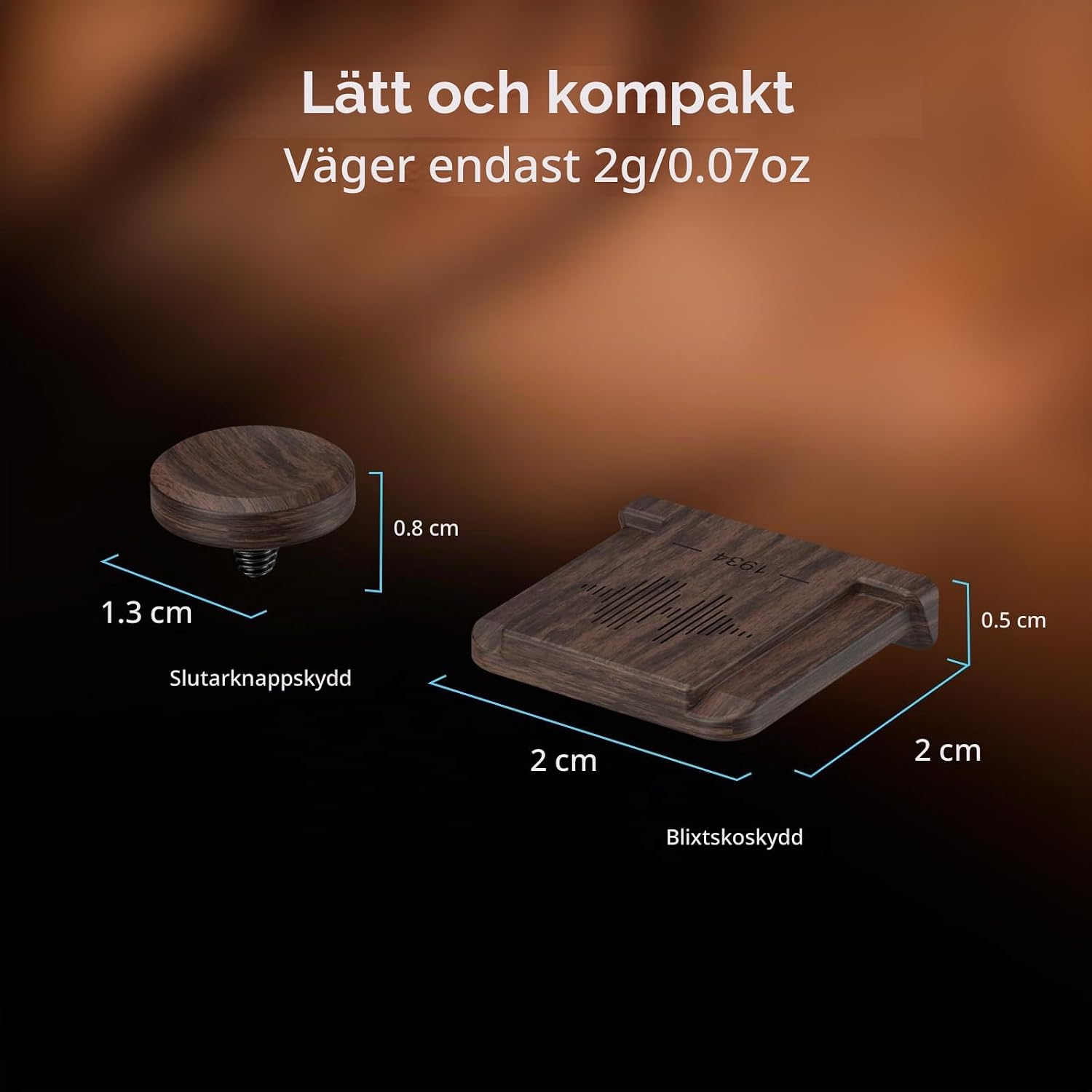 Thumbnail 6 de SMALLRIG 6240 Ebony blixtskoskydd med avtryckarknapp i trä