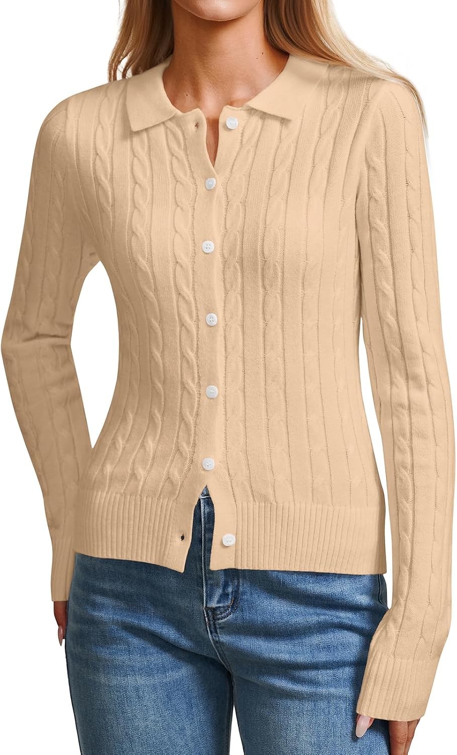 Thumbnail 6 de YUNDAI Womens Cable Knit Cardigan UK 8–18