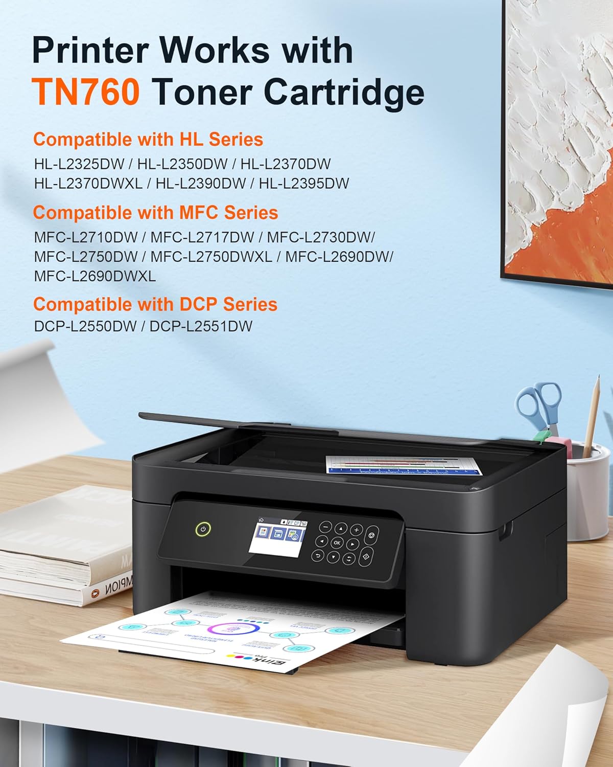 Detalle 2 de E-Z Ink Pro TN760 TN-760 Compatible Black Toner, 4-Pack