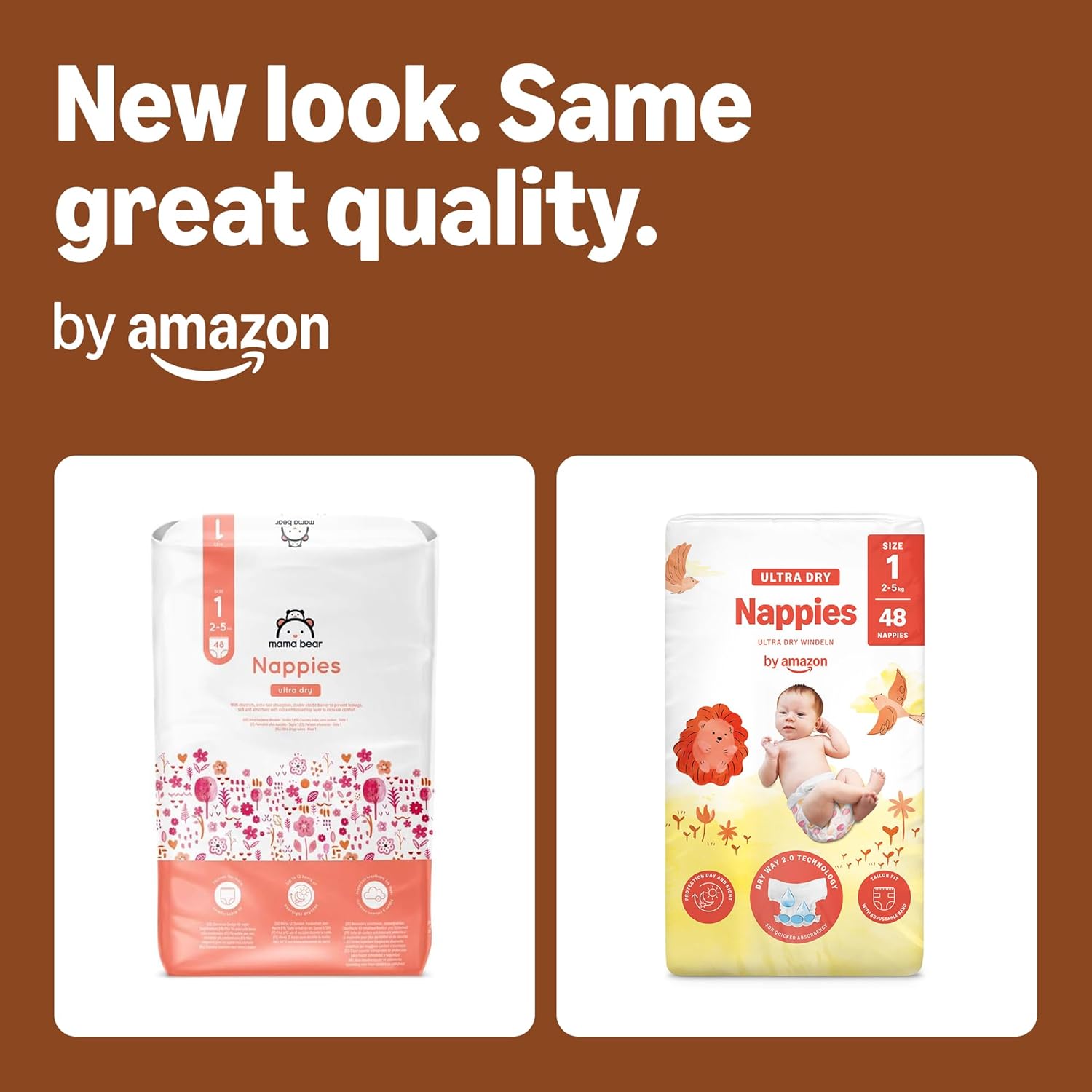 Detalle 2 de By Amazon Ultra Dry Nappies Size 1