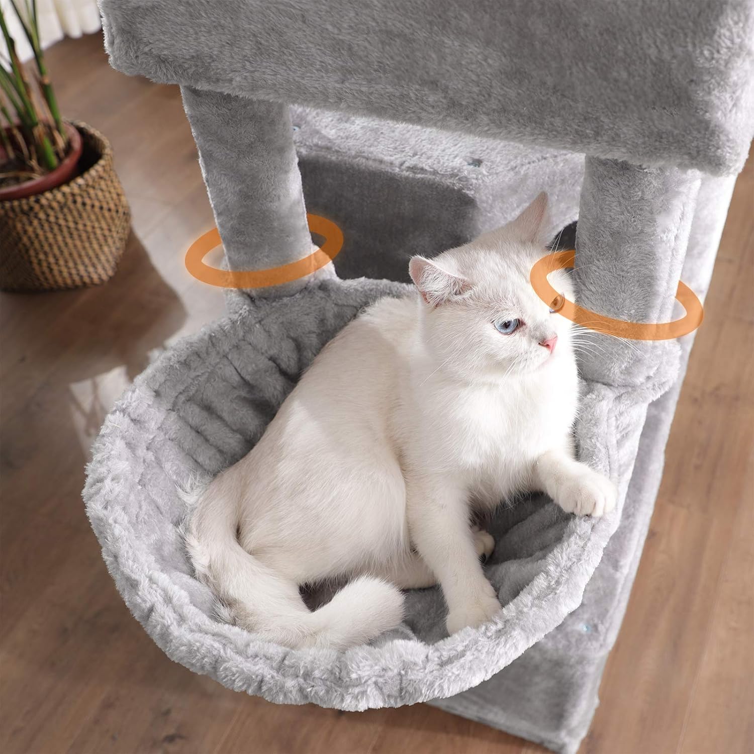 Thumbnail 3 de FEANDREA Árbol Grande para Gatos 164 cm Gris Claro