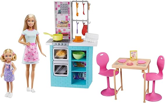 Barbie y Chelsea: Pastelería con muñeca y accesorios 🍰