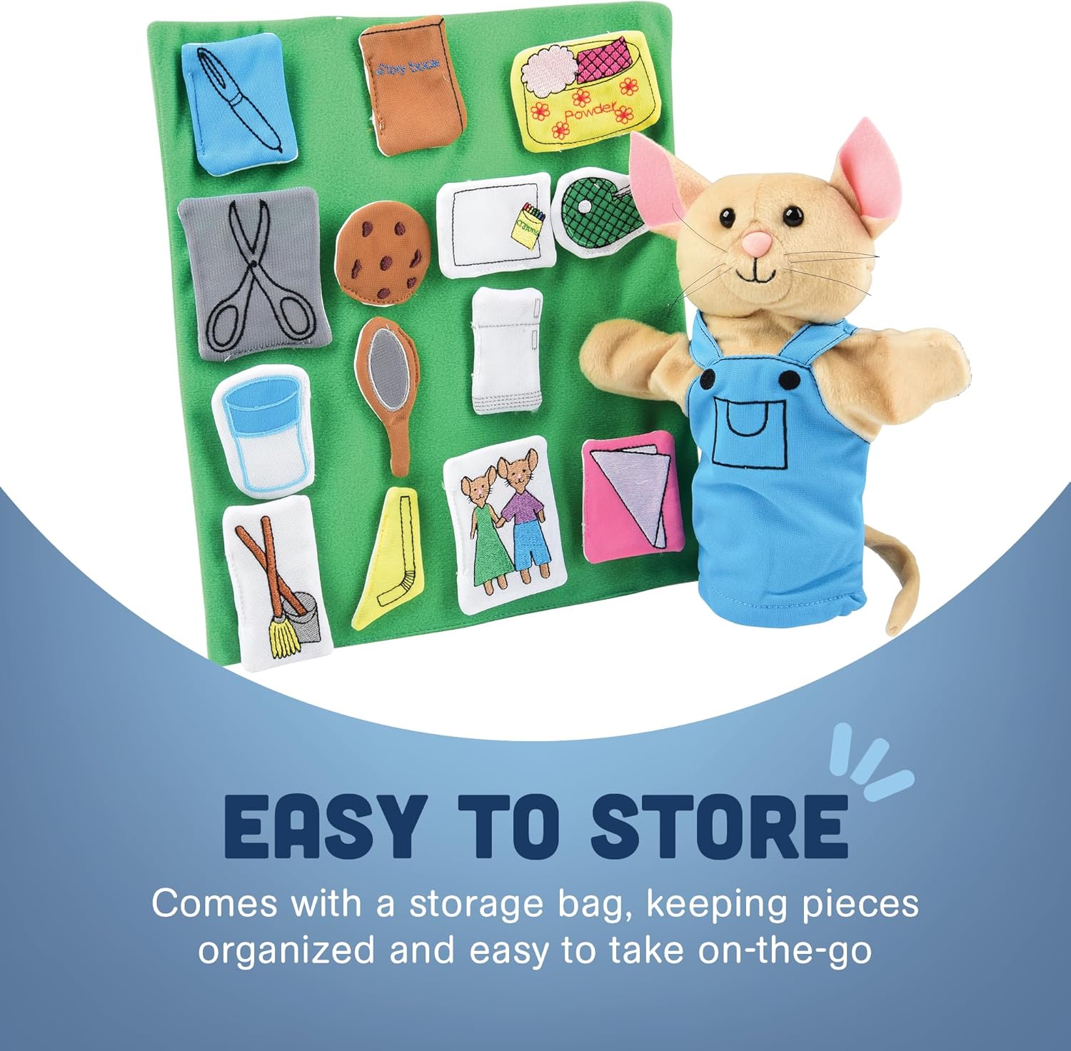 Thumbnail 4 de Constructive Playthings If You Give a Mouse a Cookie puppet set 16 pieces