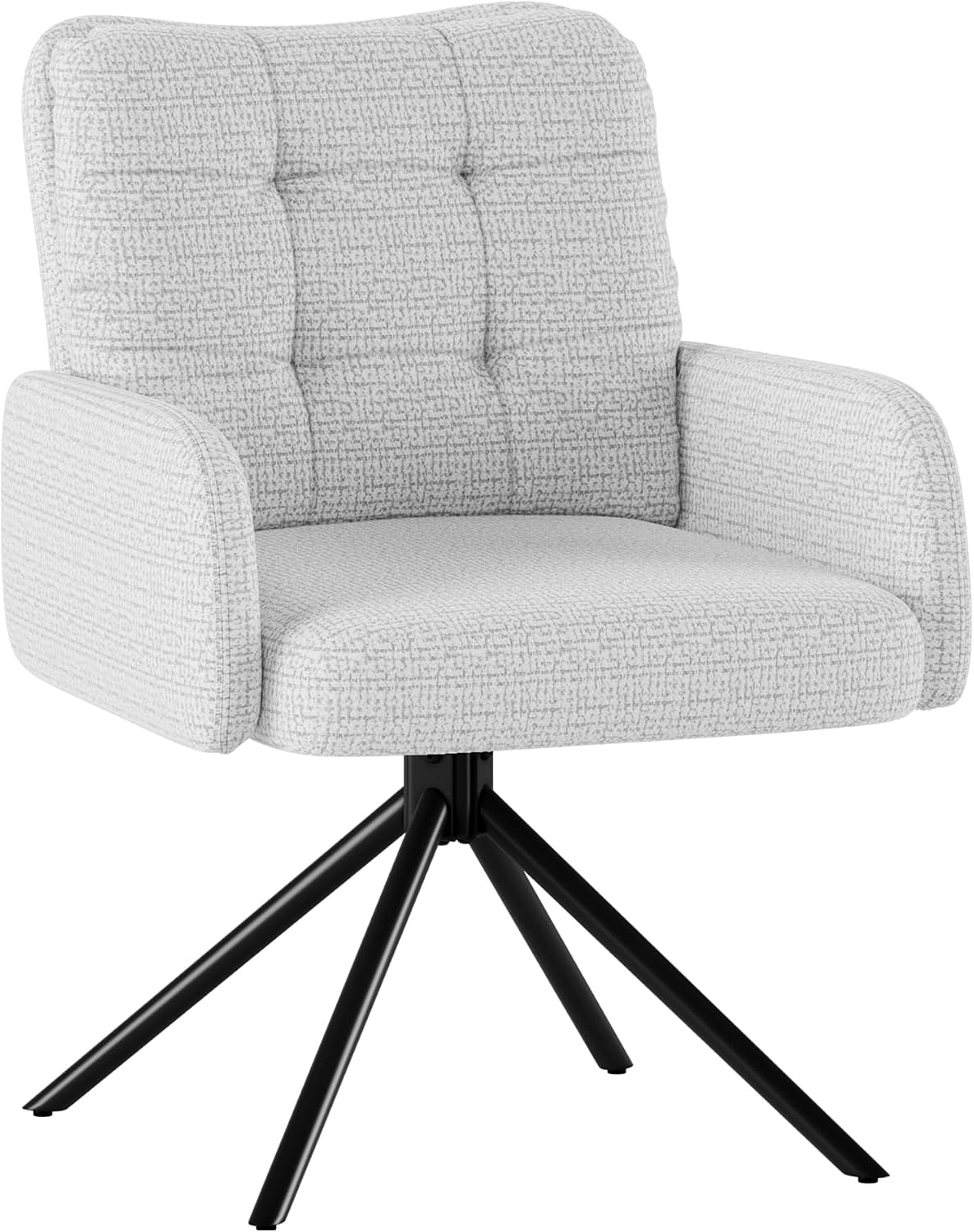 Detalle de Luxstein HM044146 Swivel Tub Chair with Double Backrest and Metal Frame