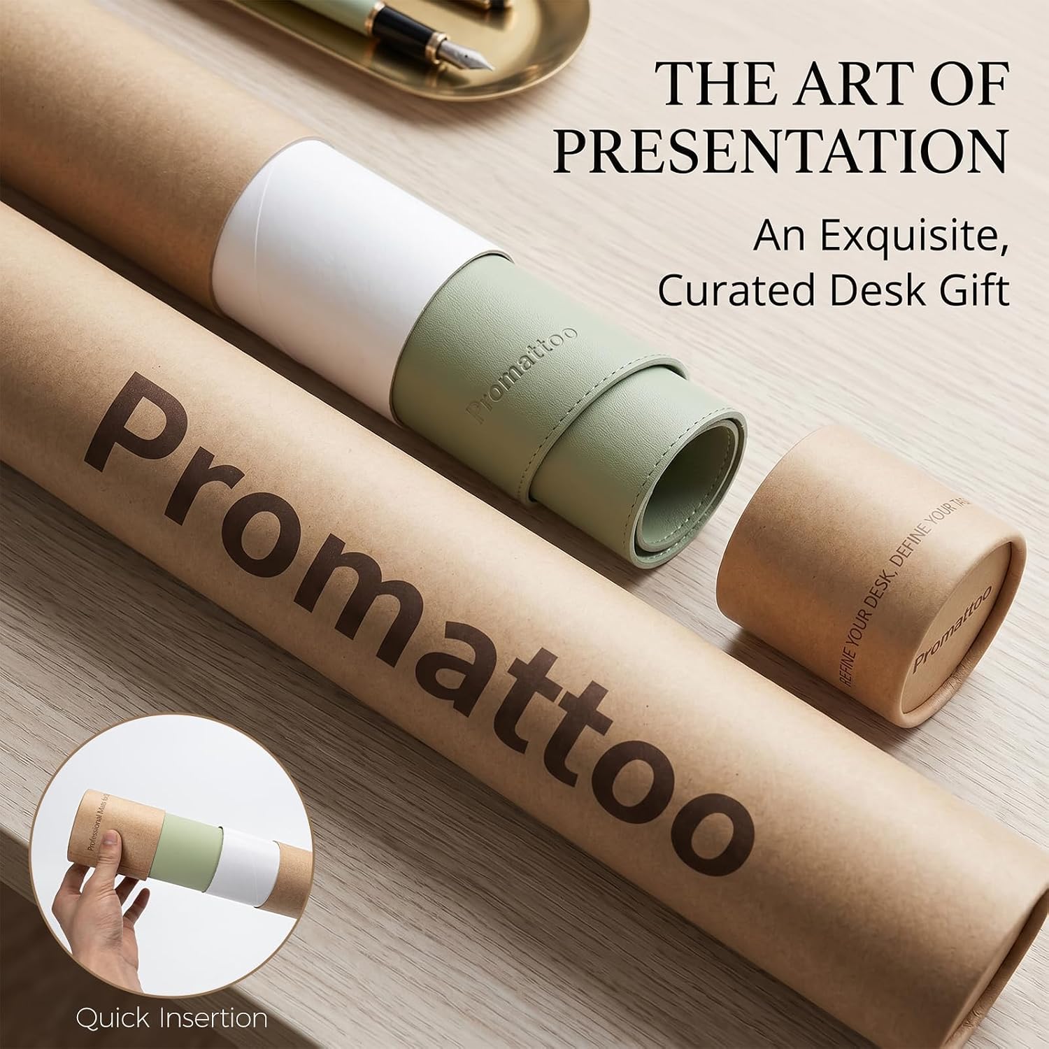 Thumbnail 1 de PROMATTOO Large Non-Slip Desk Mat: Waterproof Vegan Leather Desk Pad & Mouse Mat (80 x 40 cm)
