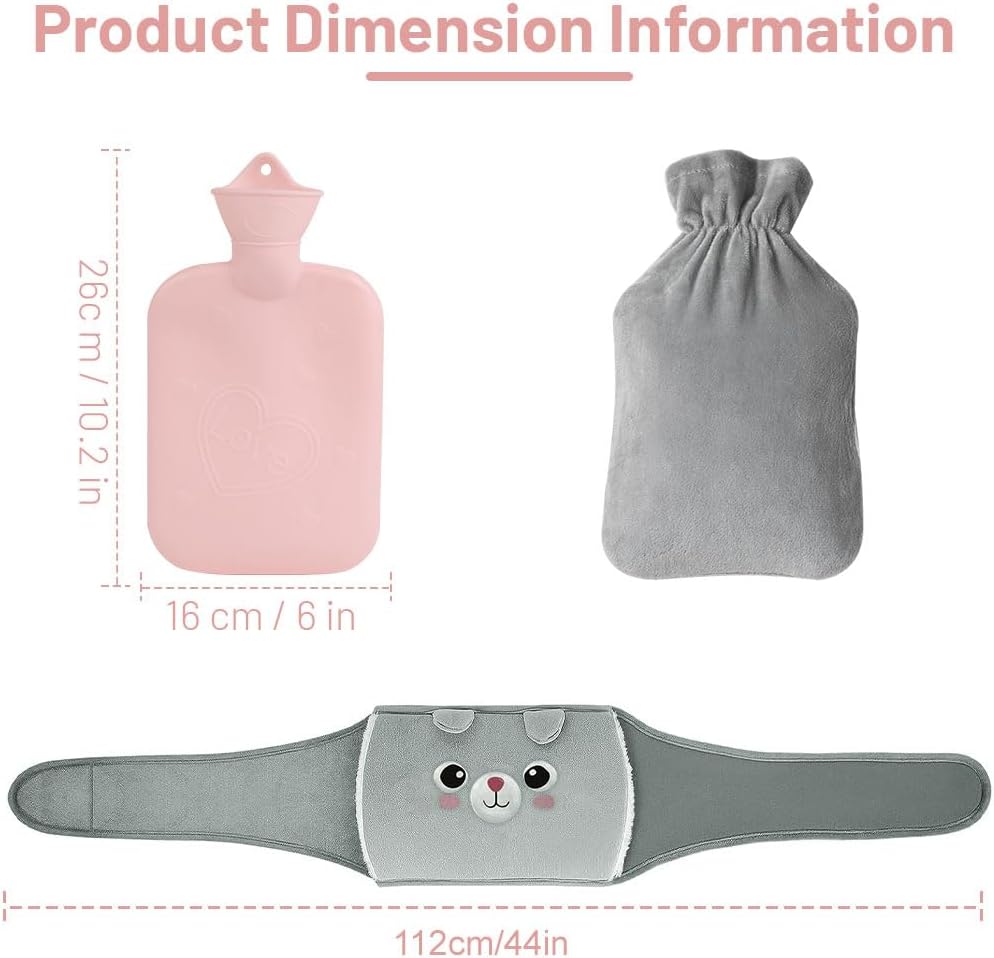 Detalle 2 de Pameil 3-in-1 warmwaterkruik met flanellen hoes en draagriem