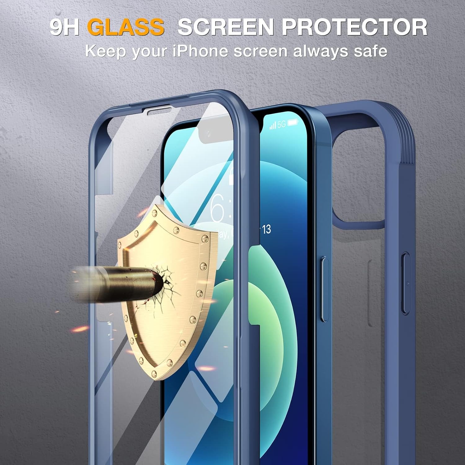 Thumbnail 3 de Miracase iPhone 12/12 Pro 6.1-inch case with screen protector