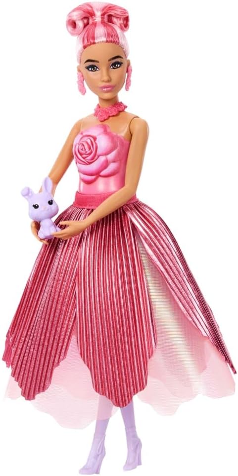 Thumbnail 4 de Barbie Petal Pop Duftende Puppe im Rosenkleid mit Zubehör – Überraschung im Blumenstrauß (JMF59)