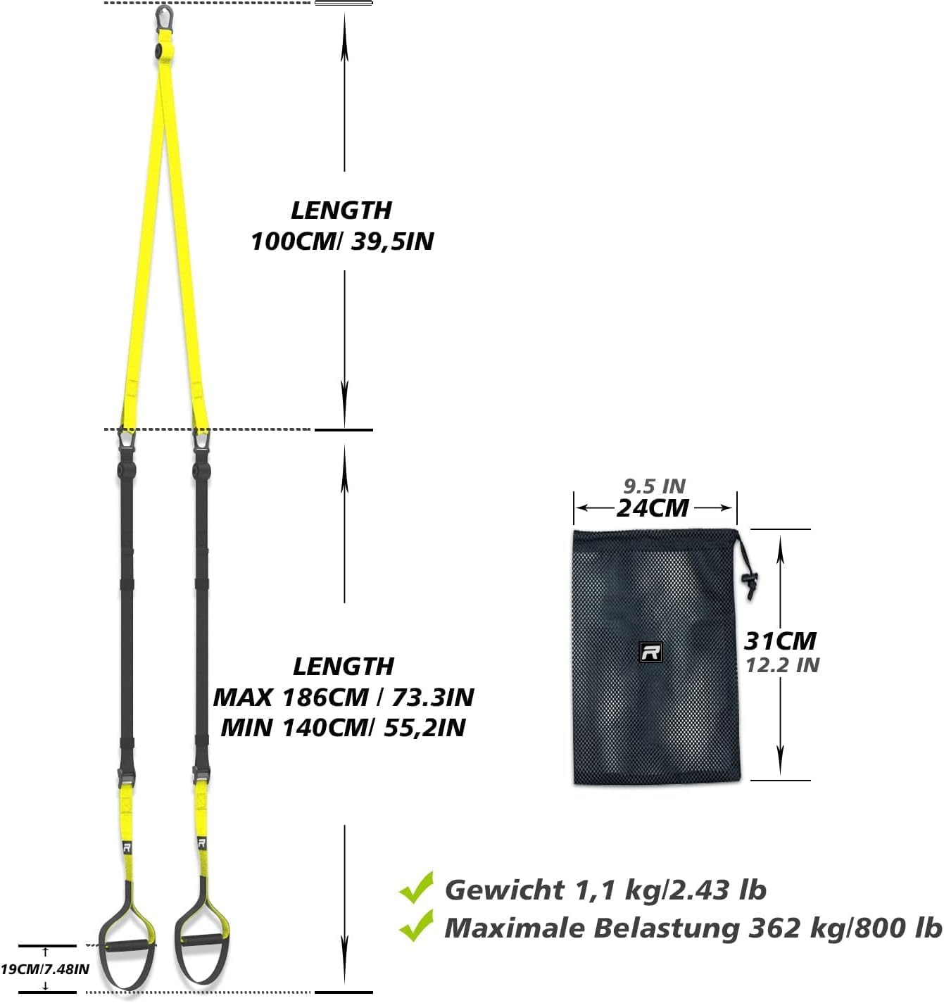 Thumbnail 2 de RHINOSPORT Sling Trainer Set home suspension