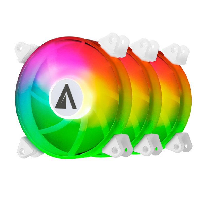 Detalle de abysm arclight pack 3 ventiladores ARGB 120 mm ⚙