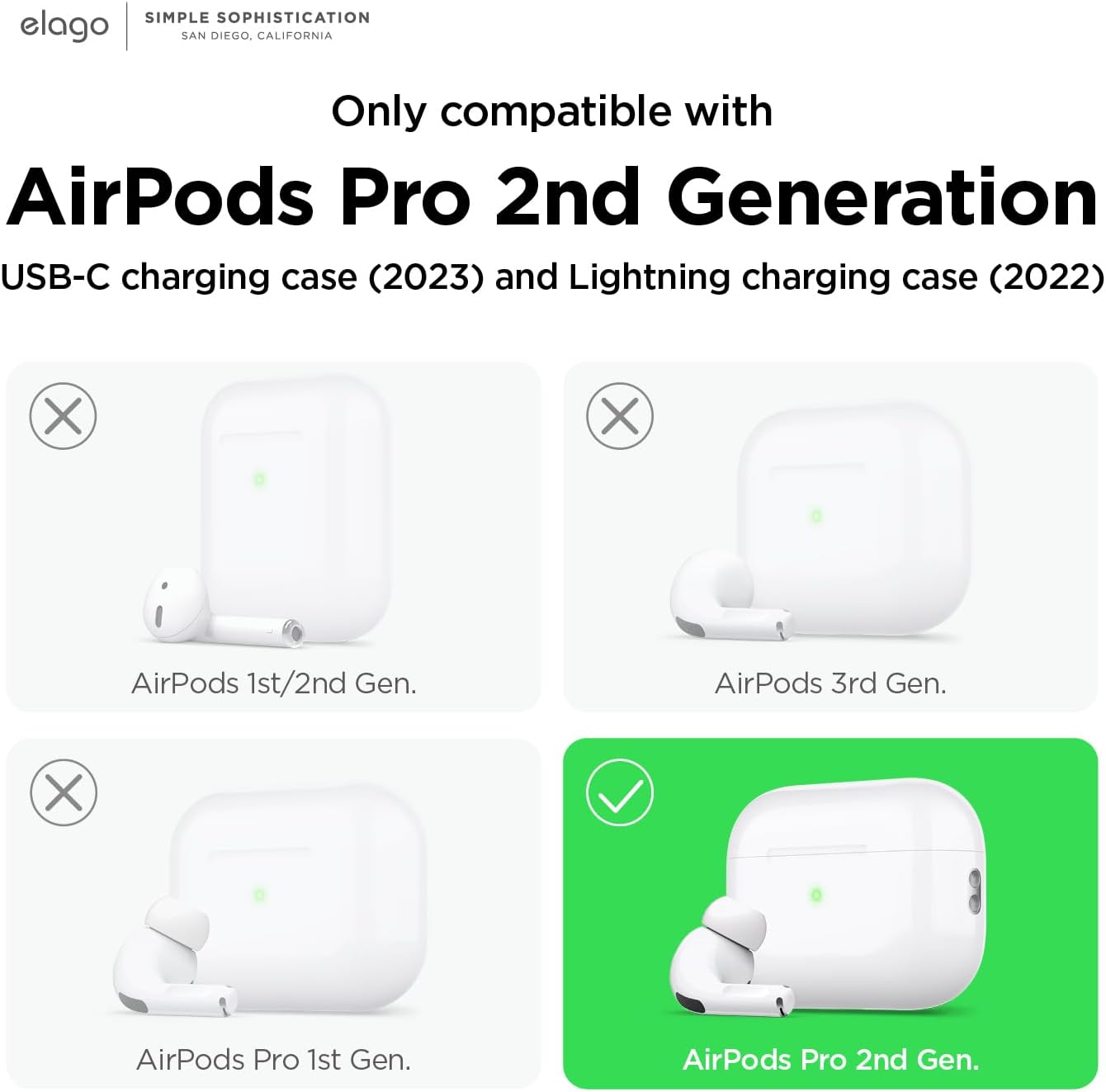 Thumbnail 1 de Coque elago « Pêche » en silicone pour AirPods Pro 2 avec porte-clés