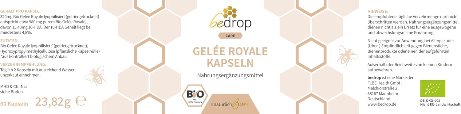 Thumbnail 5 de bedrop Gelée Royale Kapseln Bio Qualität