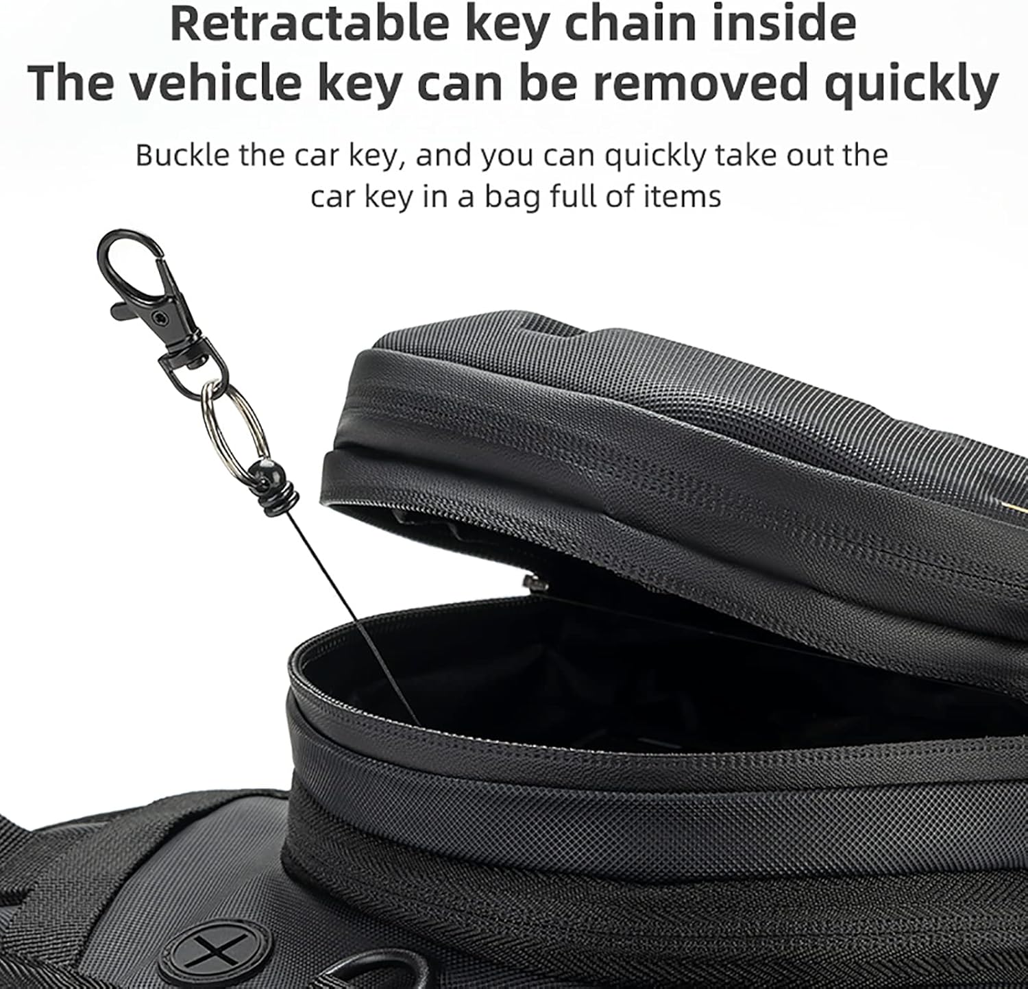 Thumbnail 3 de ROCKBROS Borsa da serbatoio con marsupio a tracolla magnetico espandibile per moto