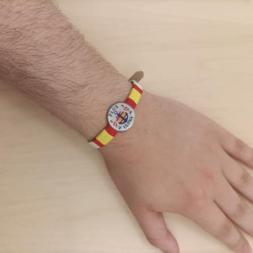 Thumbnail 2 de Feyma Pulsera de España "Plus Ultra", Estilo Náutico Correa Blanca Ajustable, Regalo Marinero