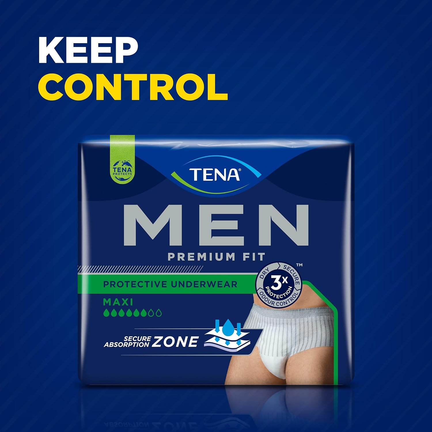 Detalle 2 de TENA Men Protective Underwear Medium, Level 4, 48 pairs 🩲