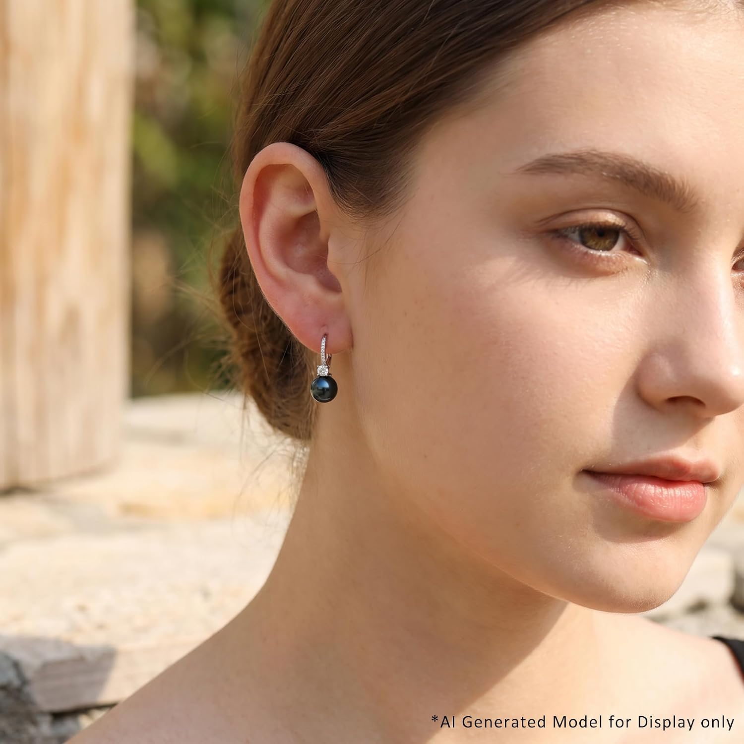 Detalle de BAMIKI Pearl Drop Earrings in 925 Sterling Silver