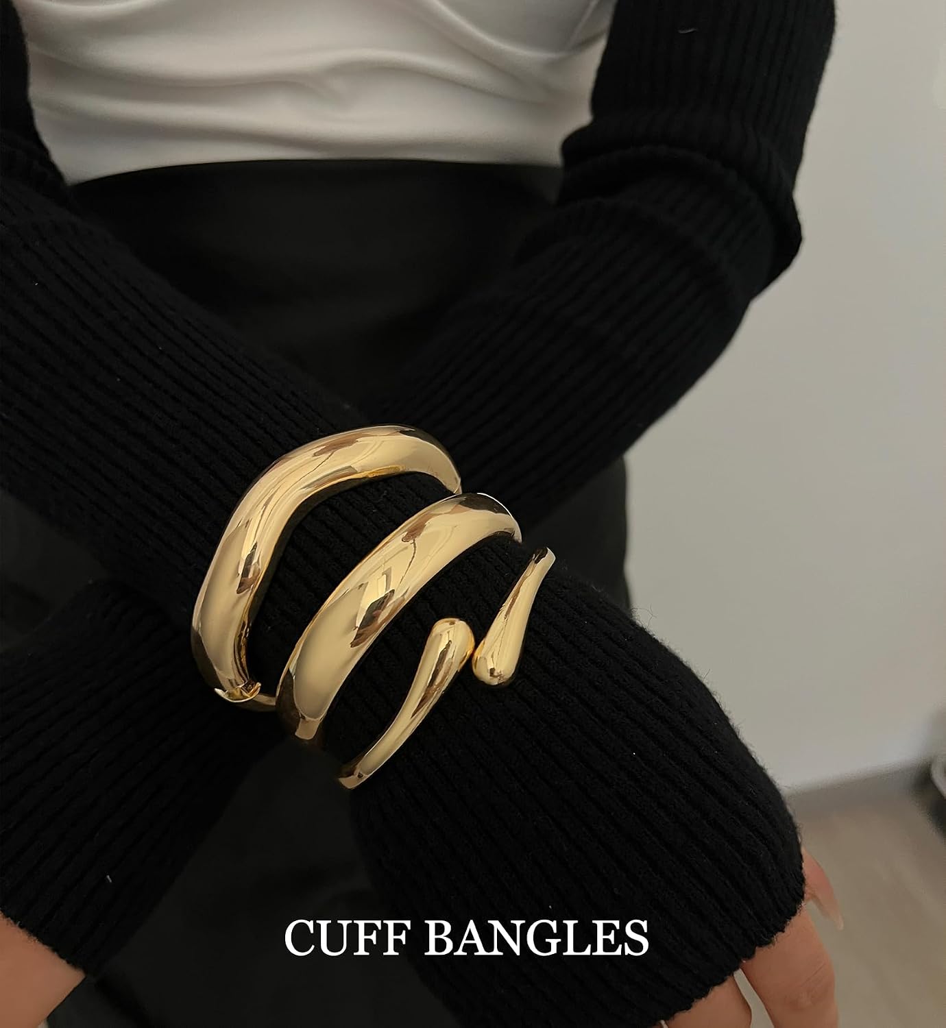 Thumbnail 6 de Gold-Plated Bangle Bracelet Set, 3-Piece