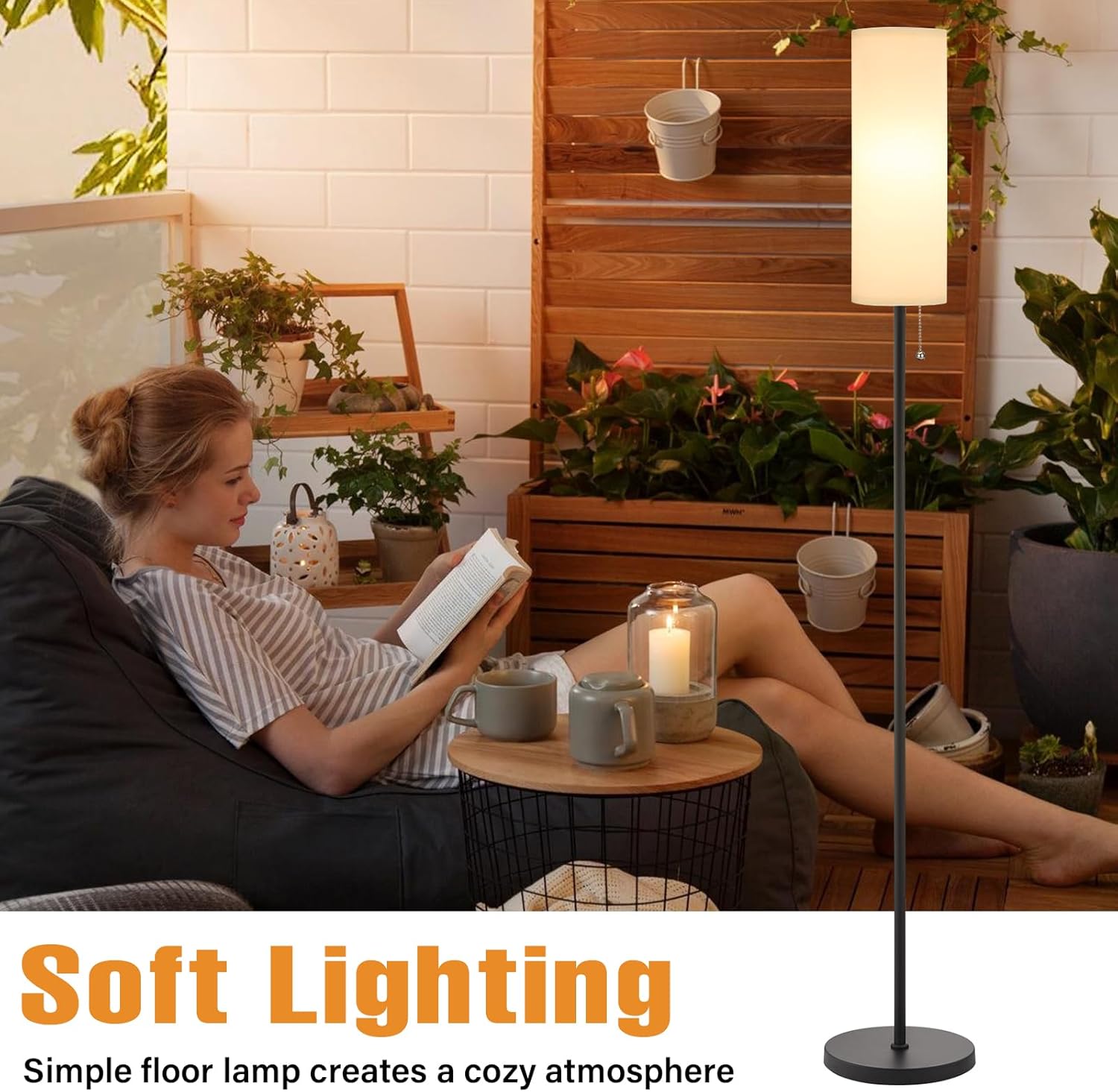 Thumbnail 3 de Aooshine White floor lamp with 64 inch pole