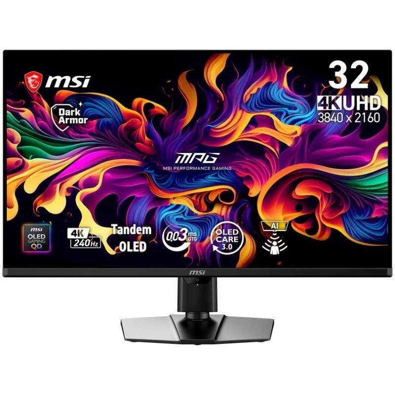 Detalle de Monitor MSI MPG 322UR QD-OLED X24 31,5" UltraHD 4K 240Hz con ajuste de altura