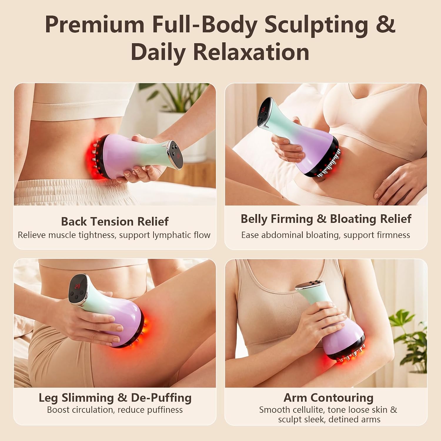 Thumbnail 5 de Lymphatic Drainage Massager & Anti Cellulite Tool: 4-in-1 Body Sculpting Machine
