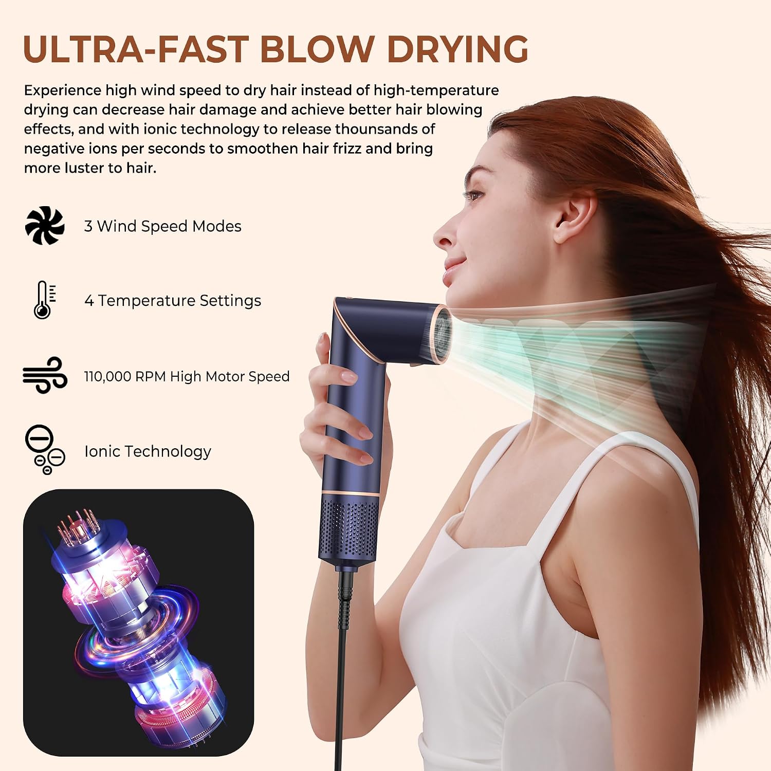 Detalle de UKLISS 7 in 1 Pro Air Styler & Hair Dryer Set 💇♀