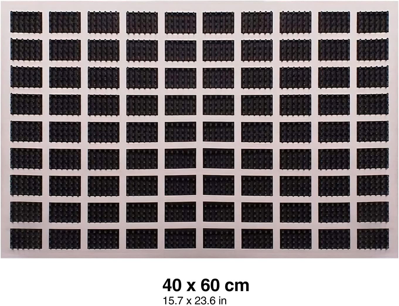 Thumbnail 2 de Paillasson de luxe GOODS+GADGETS en acier inoxydable brossé 60×40 cm avec inserts en caoutchouc