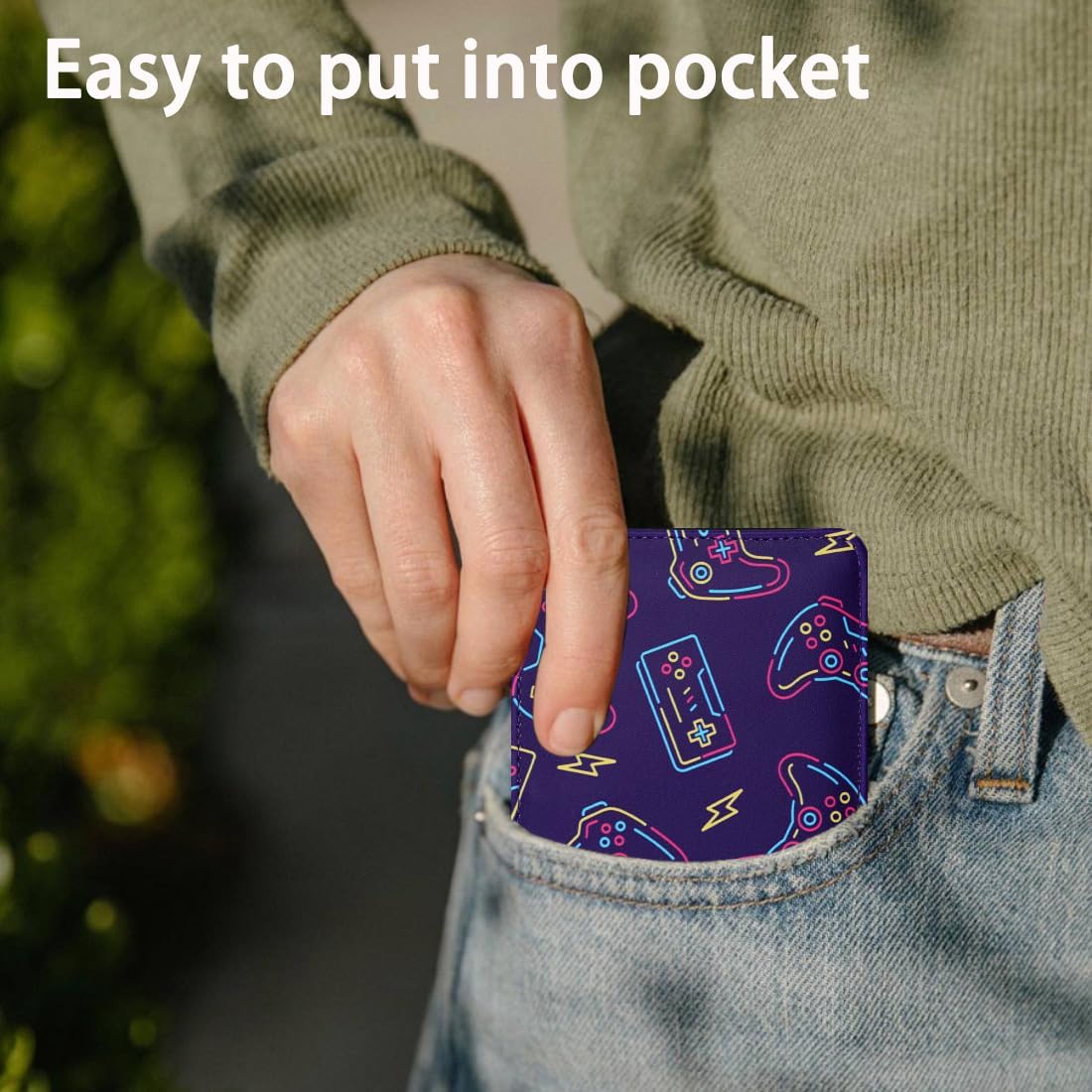 Thumbnail 6 de Sundee Bi-Fold Wallet for Men and Teen Boys – Gamepad Blue Leather Purse