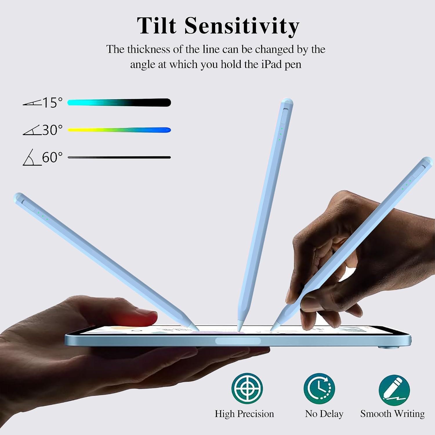 Thumbnail 6 de Stylus Pen for iPad (11th–14Mins faster charging, pencil holder, tilt + palm rejection)