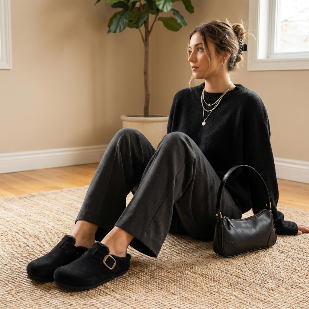 Thumbnail 6 de CUSHIONAIRE Haven Genuine Leather Clogs with Cork Footbed 👡