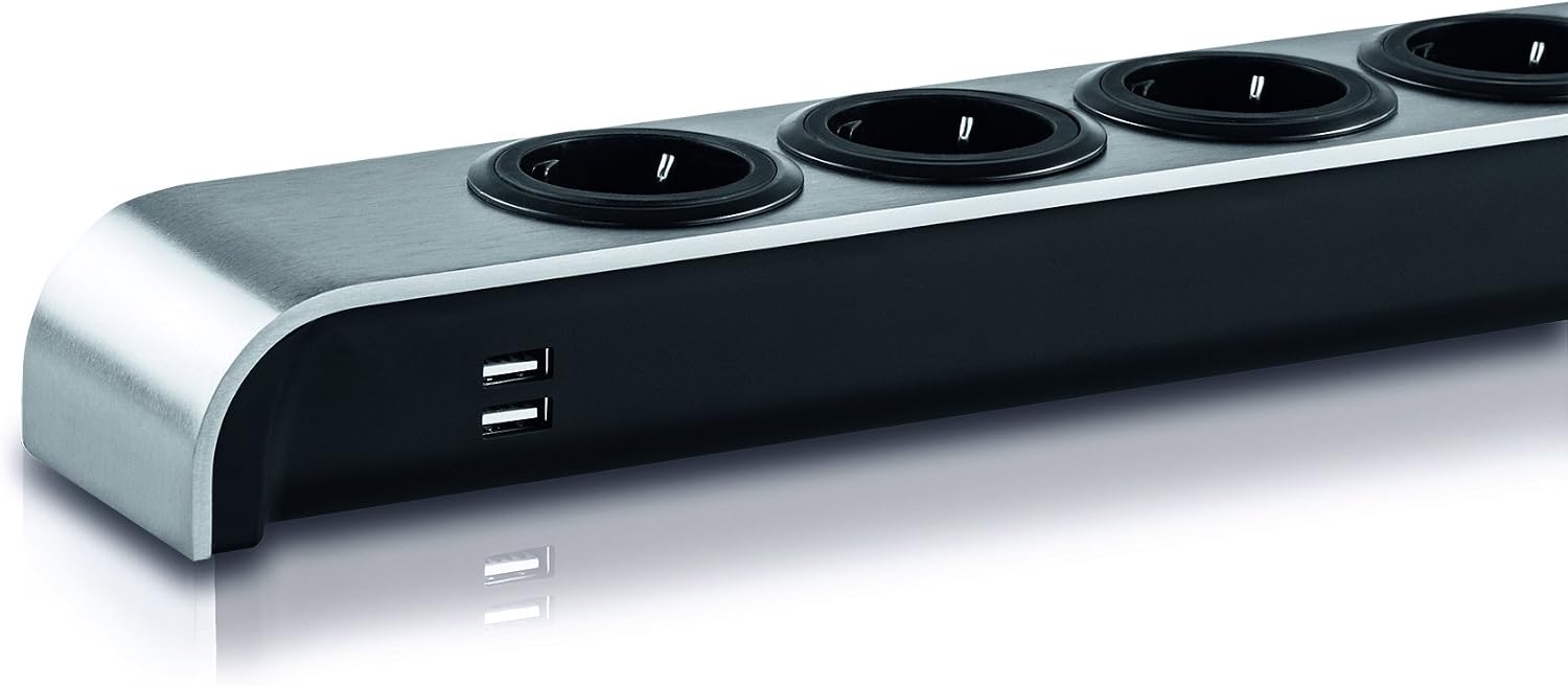 Thumbnail 3 de Oehlbach Powersocket 505 : Multiprise aluminium 6 prises + 2 ports USB haute puissance (Anthracite)