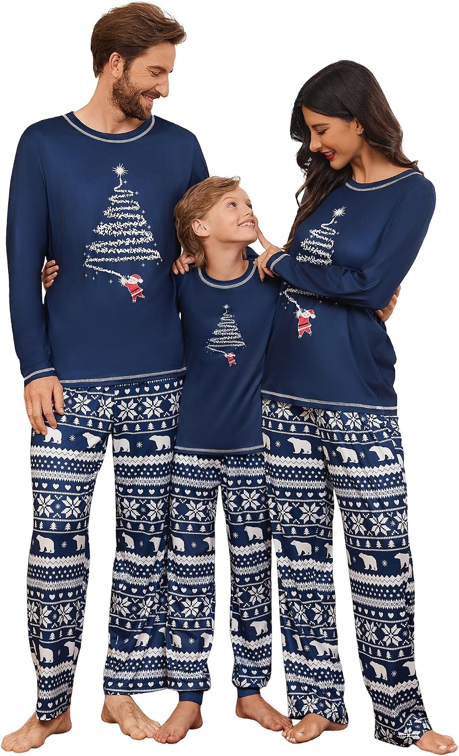 Detalle de Ekouaer Family Matching Pajamas, Two-Piece