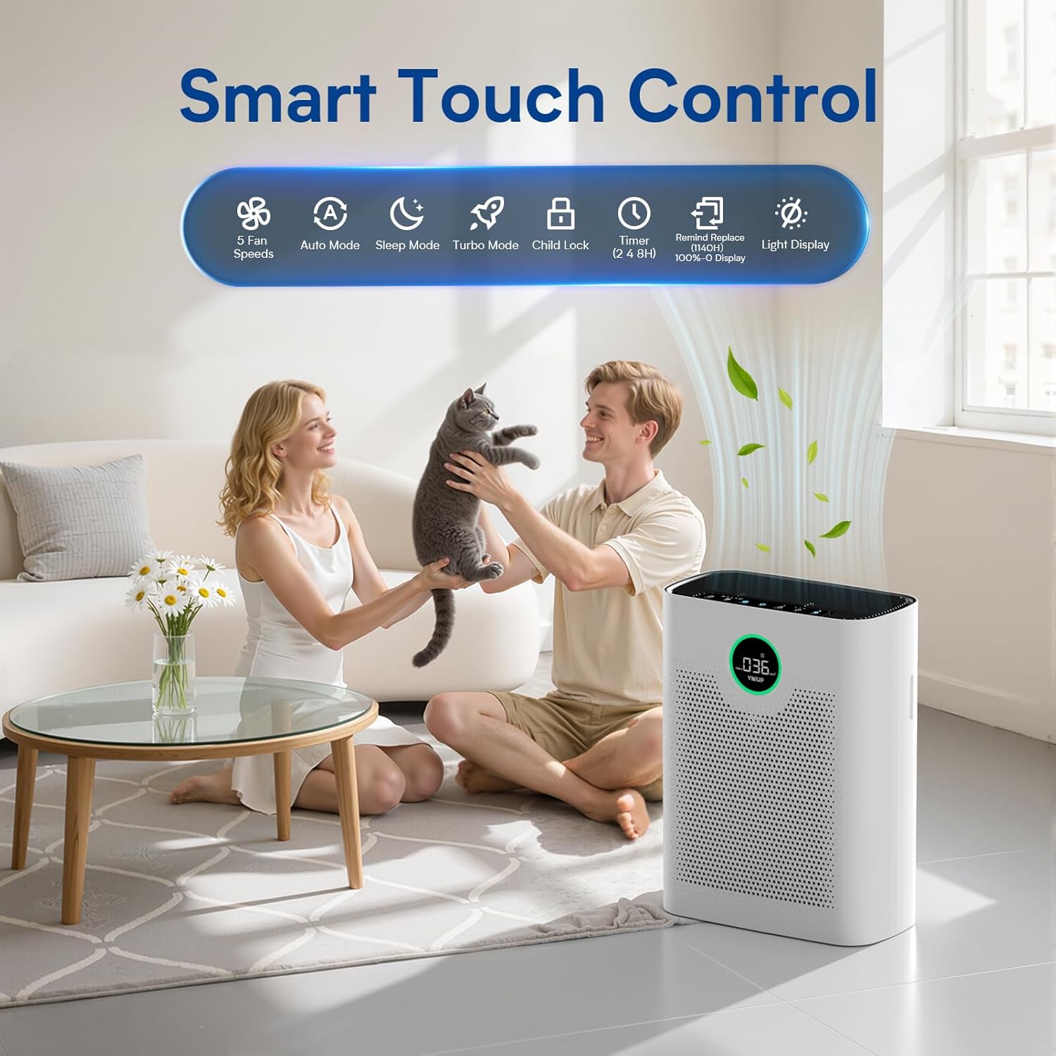 Thumbnail 6 de VNIUP ZQA-8000A H14 HEPA Air Purifier 3000 ft²