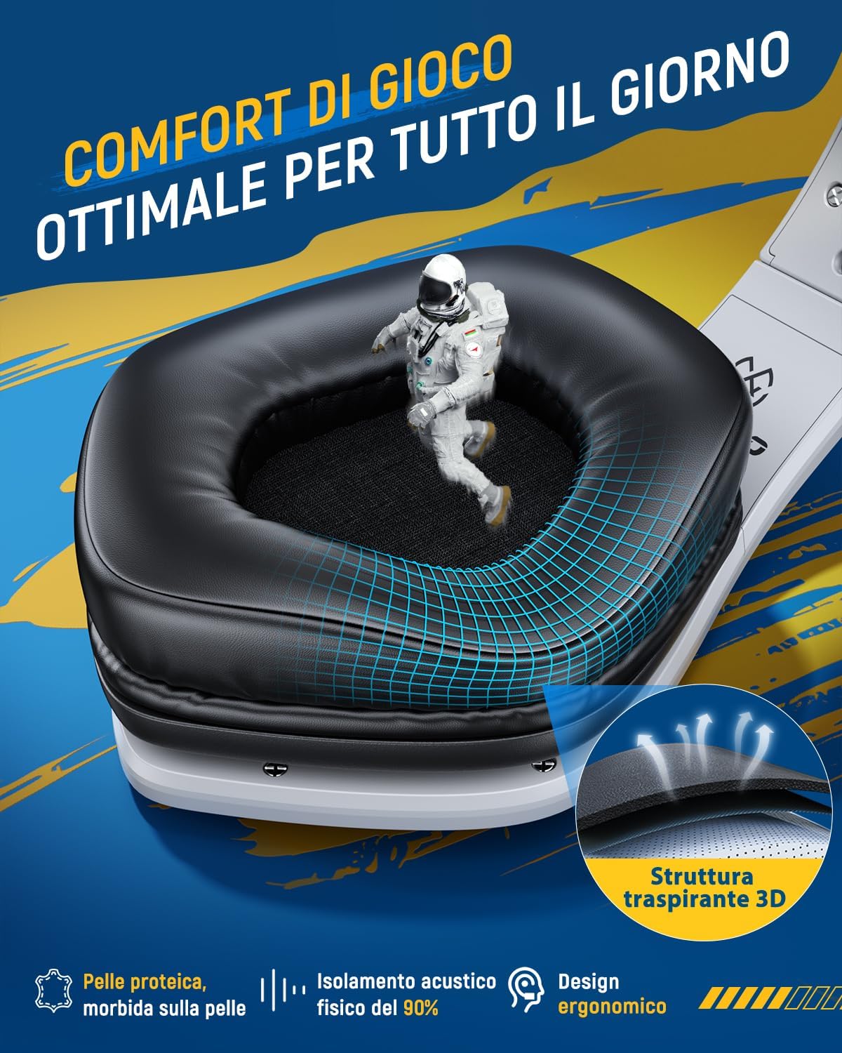 Detalle 2 de Tatybo Cuffie Gaming Wireless 40 Ore