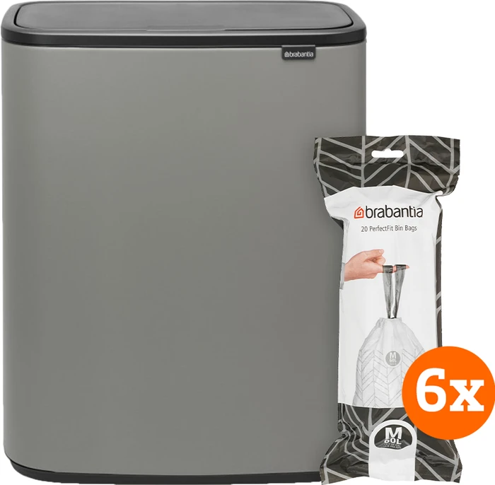 Thumbnail 20 de Brabantia Bo Touch Bin 60 L Mineral Concrete Grey 🗑