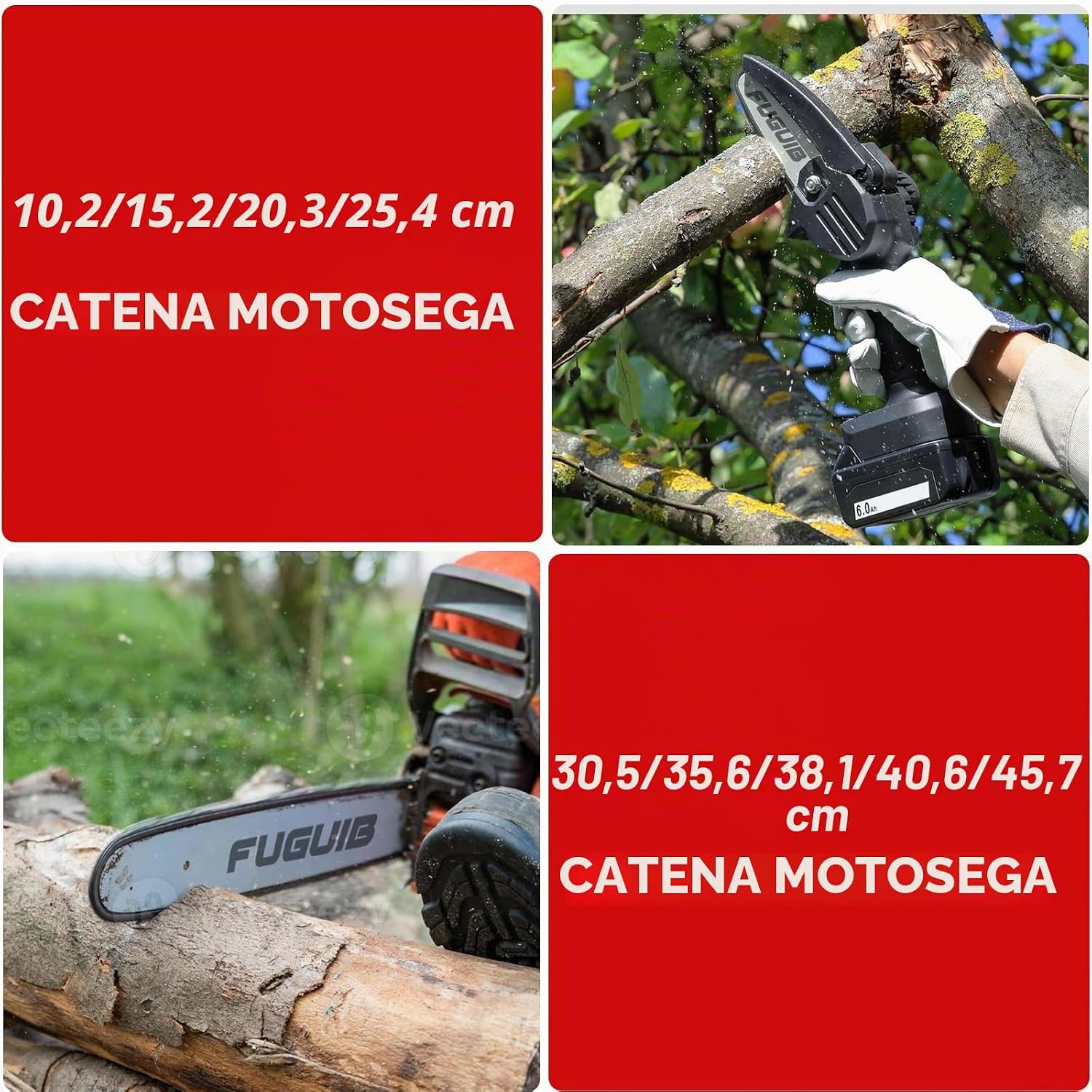 Thumbnail 4 de FuGuiB 4 Pollici Catena Motosega 1/4" LP, 1,1 mm, 28 maglie – compatibile con Stihl GTA 26