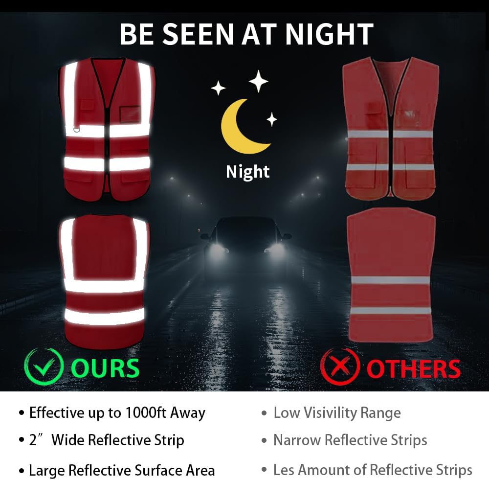 Detalle 2 de Hi Vis reflective vest with pocket