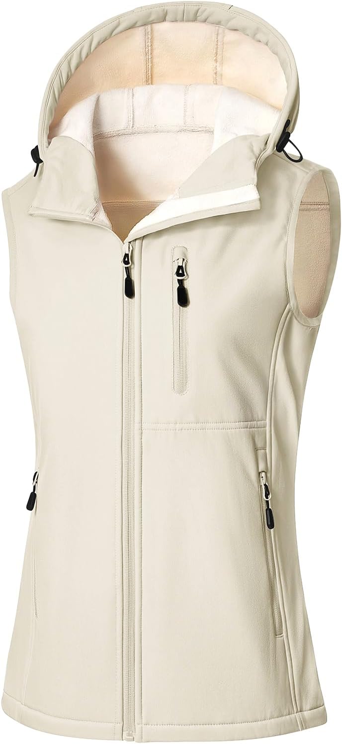 RITOSTA Women's Softshell Gilets: Lightweight, Waterproof, Fleece-Lined Hooded Vest