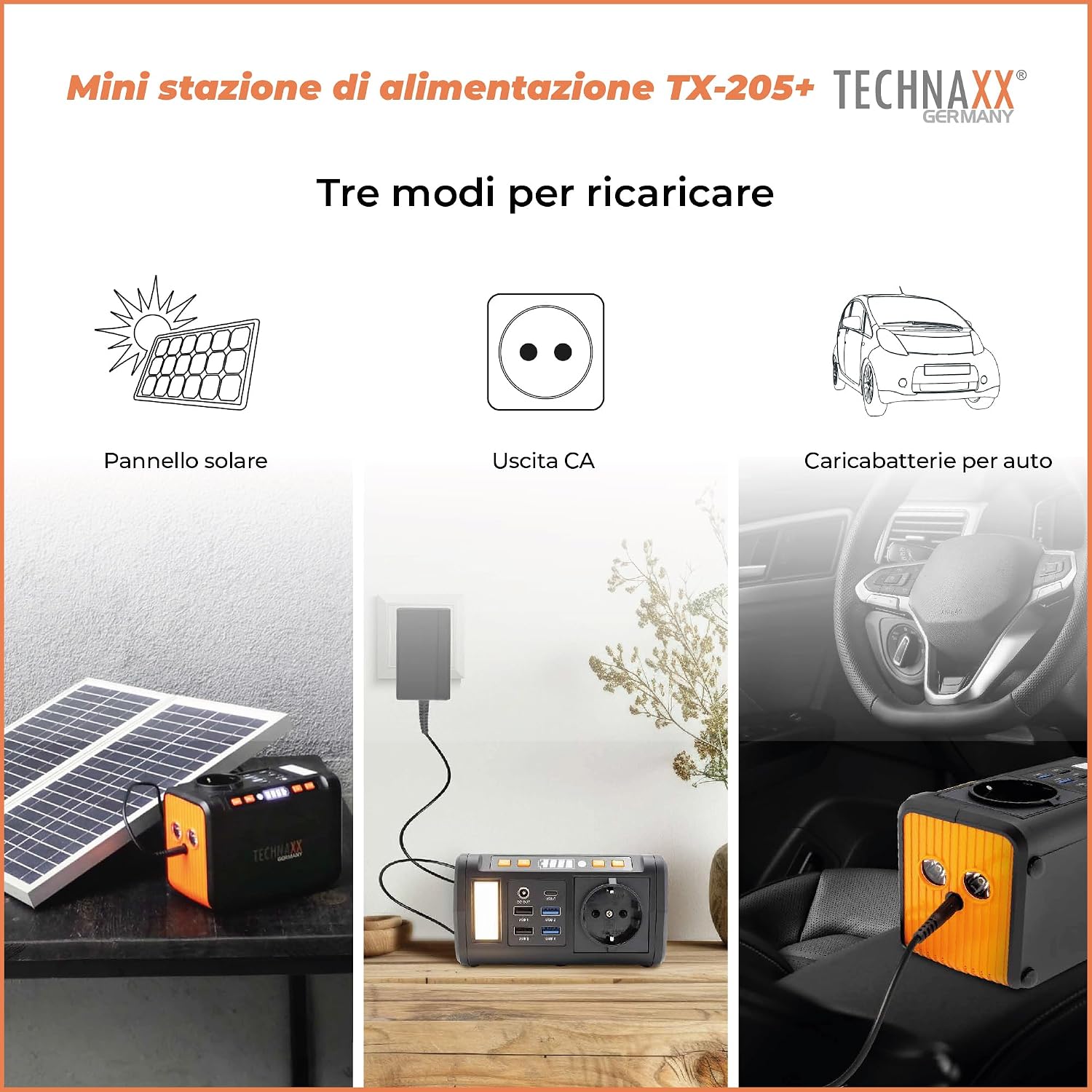 Thumbnail 6 de Technaxx Mini Power Station TX-205+ 74Wh 80W: power bank portatile con uscita 230V, USB-C PD e ricarica solare